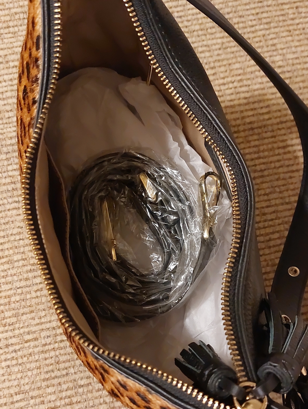NWT Talbots Cheetah Print Leather Bag - Picture 14 of 15
